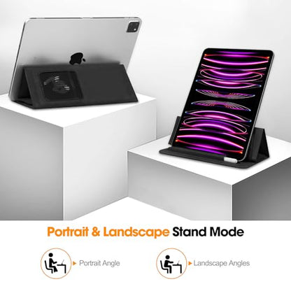 8-11 inch Tablet Sleeve Case with Pen Holder, Slim PU Lightweight Universal case with Foldable Stand for iPad 10th Generation 2022, iPad Pro 11, iPad mini6, Galaxy Tab S9/A9 Plus/A8 etc Black - color: Black