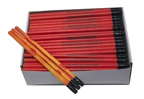 Pencil Guy Promotional Personalized Mood Pencils- Red - 500 to a box - Imprinted - color: Red, size: 1 Count (Pack of 500)