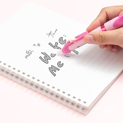 M&G 6 PCS Erasable Pens, 0.5mm Black Ink Erasable Gel Pens, Fine Point Retractable Pens Make Mistakes Disappear, Premium Comfort Grip Note Taking and Crossword Puzzles - color: black ink