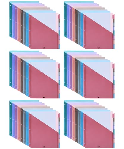 Mr. Pen- Binder Dividers with Pockets and Tabs, 48 Pack | Elemental, 3 Ring Binder Dividers with Tabs and Pockets on Both Sides - color: Elemental, size: 48 Pack