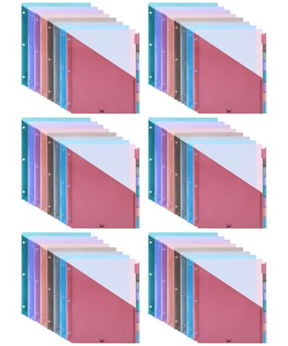 Mr. Pen- Binder Dividers with Pockets and Tabs, 48 Pack | Elemental, 3 Ring Binder Dividers with Tabs and Pockets on Both Sides - color: Elemental, size: 48 Pack
