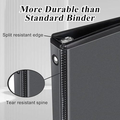 (50 Pack) 1 Inch Binders 3 Ring Hardcover Binders in Bulk with Clear View Cover, Pockets for Classroom, Office, Portfolios | Bulk School, Teacher, Office Supplies (Black & White Mix Pack) - color: Black & White Mix Pack