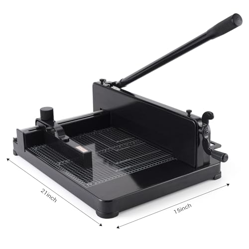 Heavy Duty Paper Cutter,12 inch Guillotine Paper Cutter,Guillotine Paper Cutters and Trimmers Cards Leather with Metal Base for Office Home School (Black, a4) - color: Black, size: a4