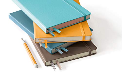 LEUCHTTURM1917 - Notebook Hardcover Medium A5-251 Numbered Pages for Writing and Journaling (Aquamarine, Plain) - color: Aquamarine, style: Plain