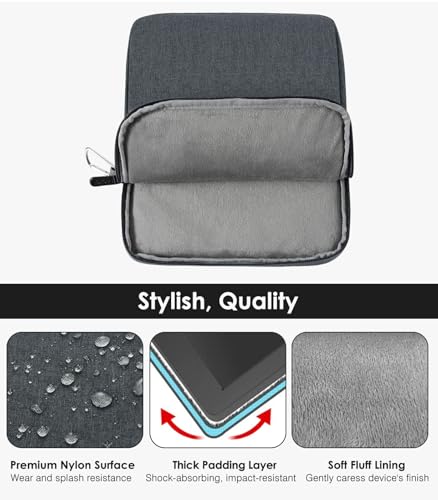 MoKo 9-11 Inch Tablet Sleeve Bag Carrying Case Fits New 11-inch iPad Pro M4/iPad Air M2 2024, Air 5/4/3 10.9"/10.5", Pro 11 M2, i-Pad 10th 10.9, i-Pad 9/8th Gen 10.2, Tab S8/S9 11", Space Gray - color: Space Gray, size: 9-11