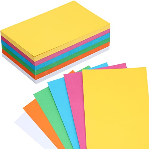 Fainne 300 Pcs 5 x 8 Inches Blank Index Cards 180 Gsm Thick Card Stock Assorted Color Neon Blank Flash Cards Colorful Study Notecards for Organizing(Vivid Colors) - color: Vivid Colors, size: 5 x 8 Inch