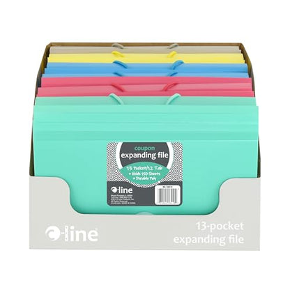 C-Line 13-Pocket Expanding File, Coupon Size, Includes Tabs, 1 File, Color May Vary (58410)
