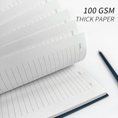 Lined Spiral Notebook A4 Large Journal 8.5" x 11",6 Pack 7mm College Ruled Hardcover Notebooks 160 Pages 100GSM Thick Paper for Note Taking School Office Supplies - style: 6-Lined