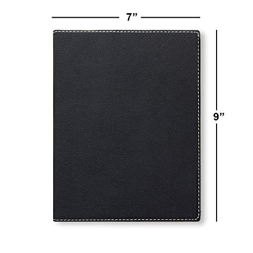 Small 7" X 9" Portfolio Notepad, Monarch Butterfly, Personalized Engraving Included (Black with Silver) - color: Black With Silver Engraving, size: Small 7 X 9