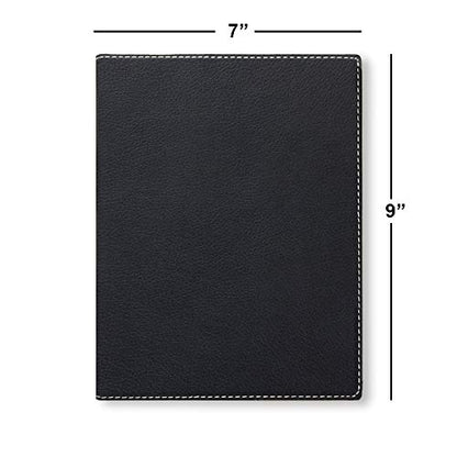 Small 7" X 9" Portfolio Notepad, Monarch Butterfly, Personalized Engraving Included (Black with Silver) - color: Black With Silver Engraving, size: Small 7 X 9