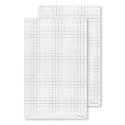 Notsu Graph Grid Small Desk Notepad 2 Pack | Minimalist Graphing Memo Note Pads | Premium Thick 120gsm Paper, 50 Double Sided Pad Sheets, 3.9" x 6.3" - size: 3.9" x 6.3", style: Graph Paper