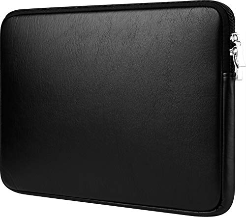CCPK Laptop Bag 13.3 inch for New MacBook Pro 14-inch M5 A3426 A3427 2026 A3434 2025 M4 A3185 2024 M3 M2 M1 2023 2021 Laptop Sleeve Computer Case Cover Accessories 14 Inch Waterproof PU Leather, Black - size: 14 inch (Narrow Bezel) / Old 13.3" MacBook