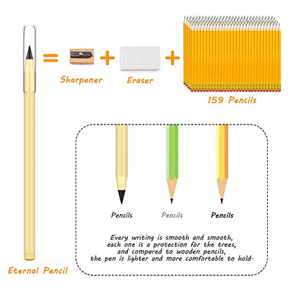 Ainiv Everlasting Pencil - 10 Pack Infinity Pencils with 20 Extra Erasers, Ideal for Home, Office, School Writing & Drawing - color: 10 Pieces-Morandi Colors