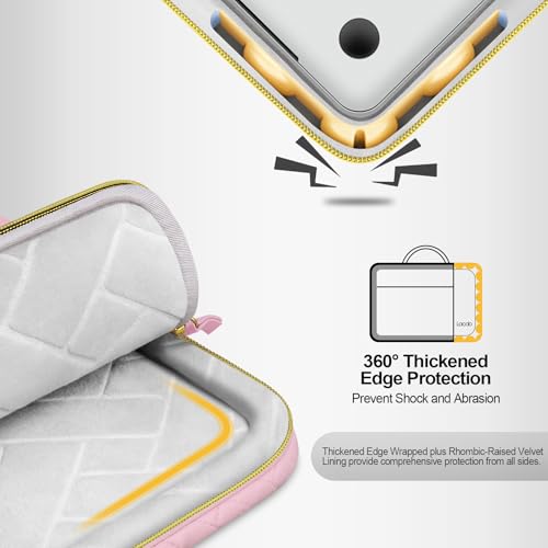 Lacdo 360° Protective Laptop Sleeve Case for 13 inch New MacBook Air M5 A3449 (2026), M4 A3240 2025, M3 A3113, M2 A2681, M1 A2337 A2179 A1932 | 13 inch MacBook Neo A18 Pro A3404 (2026), Sakura Pink - color: Sakura pink, size: New MacBook Air/Neo/Pro 13 In