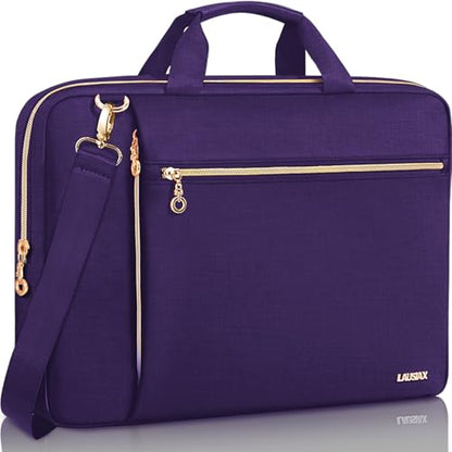 Laptop Case Bag Women Men Computer Sleeve Compatible with MacBook/Dell/HP/Acer/ASUS/LG, Waterproof Shoulder Carrying Briefcase, Violet, 15.6-16 Inch - color: Violet, size: 15.6 inch