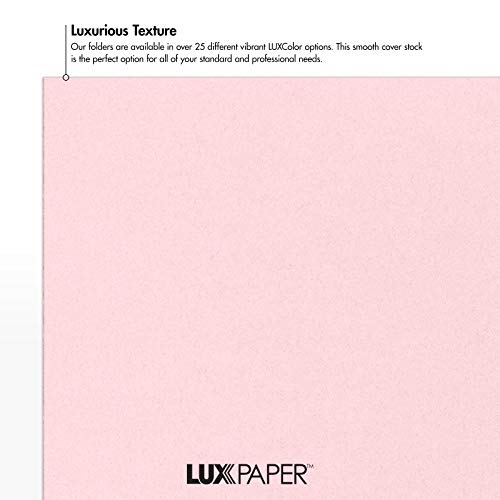 LUXPaper 9" x 12" Presentation Folders | Two Pocket | Candy Pink | 100lb. Cover | 10 Qty - color: Candy Pink