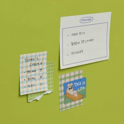 Monolike Color Palette Sticky Unmatched Friends B Set 4p - Self-Adhesive Memo Pad 30 Sheets - color: Unmatched Friends B Set