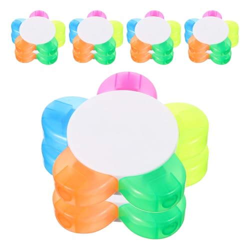 10pcs Flower Shape Highlighter Pen Markers with 5 Bright Colors, Portable and Lightweight Petal Design, for Journaling and DIY Scrapbook Markers