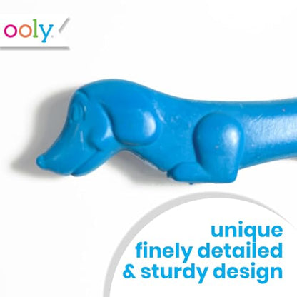 OOLY Pawsome Pups Dog Shaped Crayons for Kids - Set of 6 Dachshund Animal Crayons, 6 Colors, Non-Toxic, Ages 3+ - style: Pawsome Pups