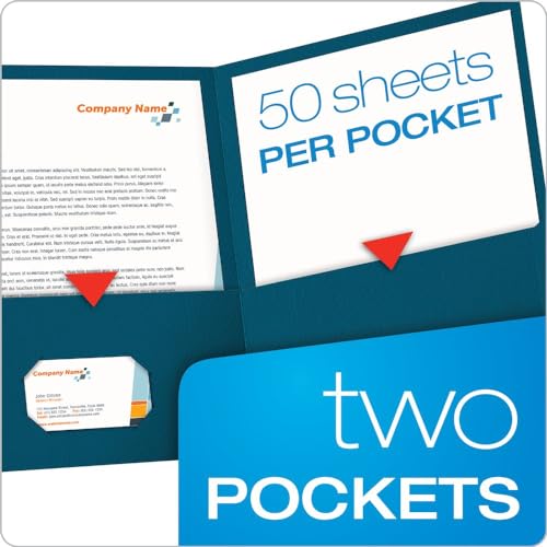 Oxford Twin-Pocket Folders, Textured Paper, Letter Size, Blue, Holds 100 Sheets, (57502EE), 25 Count, (Pack of 5) - color: Blue, size: 25 Count (Pack of 5)