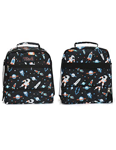 Tilami Rolling Backpack 19 inch with Lunch Bag Wheeled Laptop Backpack, Astronaut - color: Astronaut
