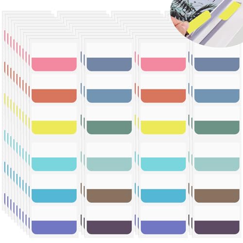 240Pcs Colored Index Tab 1.8"x1" Large Book Sticky Tabs 12 Colors Repositionable Page Tabs Flags Page Markers Labels for Notebooks, Filing, Classification - size: Double Side 240Pcs