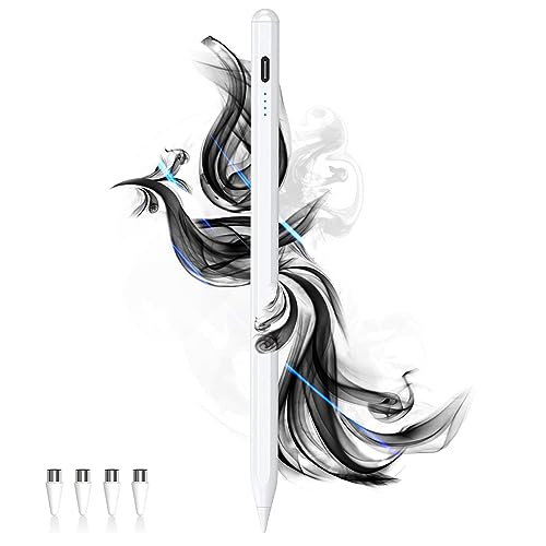 Stylus Pens for Touch Screens Power-Display Tablet Pen POM Tip Magnetic Digital Touch Pen Compatible with iPhone/iPad/iPad Pro/Lenovo/Switch 1/2/Other Smartphone and Tablet Devices (White) - color: 2SS-White