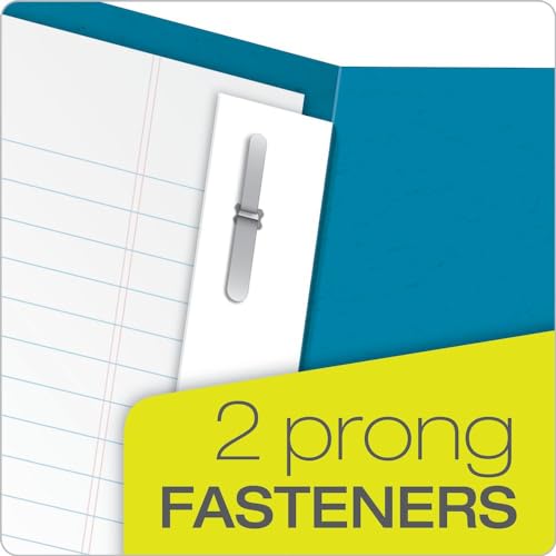 Oxford Two-Pocket Folders w/Fasteners, Light Blue, Letter Size, 25 per Box (57701) - color: Light Blue, size: 25 Count