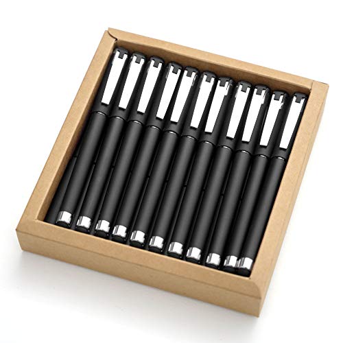 MiSiBao 0.7mm Black Ink Gel Ink Rollerball Pens 2 in 1 Medium Point Pens with Stylus Work Pen Smooth Writing for Office Black gel pen (Black-18pack) - color: Black-0.7mm-18pack