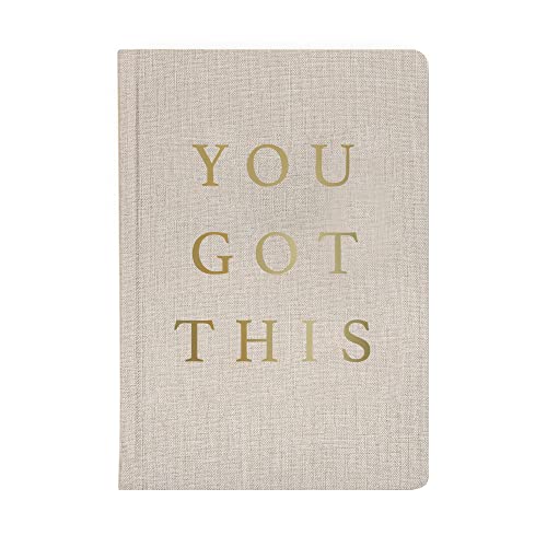 Sweet Water Decor Cute Motivational Lined Composition Notebook for Women, 100 Ruled Pages for Writing, Diary with Fabric Inspirational Cover (You Got This) - style: You Got This