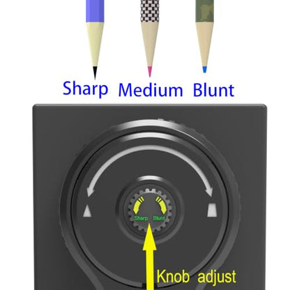 Premium Desktop Manual Pencil Sharpener, Desk Mount Design with Metal Clamp, Alloy Steel Hob，Hand Crank Operation, Silver and Gray