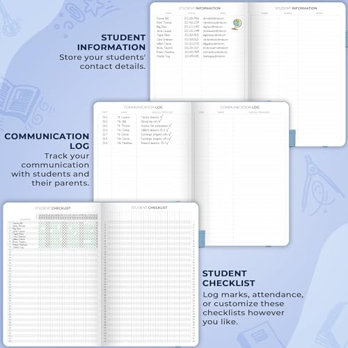 Clever Fox Teacher Planner, School & Homeschool Book, B5 Size Periwinkle | Undated, 7x10, lay-flat binding, heavy-duty hardcover, teacher lesson weekly & daily planner, homeschool supplies - color: Periwinkle, size: Smaller than A4 (7″ x 10″)
