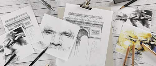 Canson "C à Grain A4 125g White Drawing & Sketching Paper Pad, 30 Sheets, Fine Grain Texture, Glued on Short Side, Ideal for Professional Artists - size: A4, style: 125gsm
