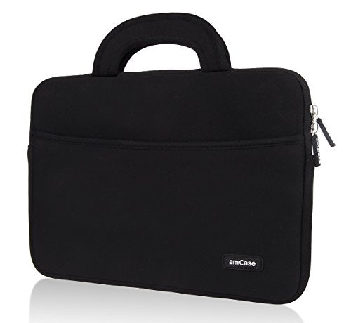 amCase Chromebook Case-11.6 to 12 inch Neoprene Sleeve with Handle-Black | Travel laptop bag - color: Black, size: 11.6 to 12 inch