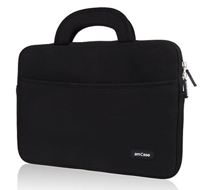 amCase Chromebook Case-11.6 to 12 inch Neoprene Sleeve with Handle-Black | Travel laptop bag - color: Black, size: 11.6 to 12 inch