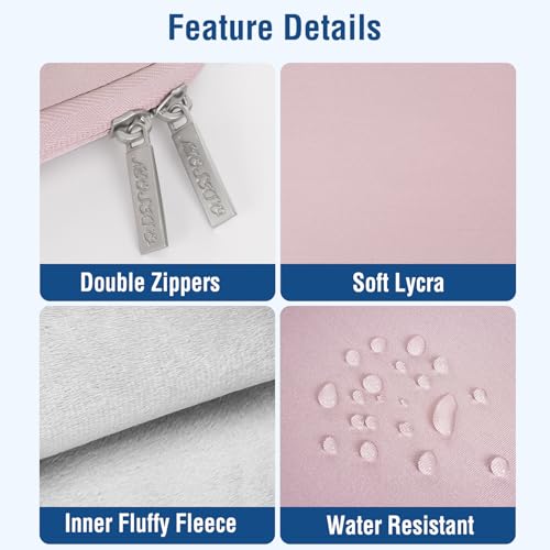 MOSISO Laptop Case 13 inch, 13 inch Laptop Sleeve Bag Compatible with MacBook Neo/Air M5 M4 M3 M2 M1 2026-2018 / Pro M2 M1 2026-2016, Neoprene Computer Sleeve Bag with Small Case, Baby Pink - color: Baby Pink, size: 13 inch