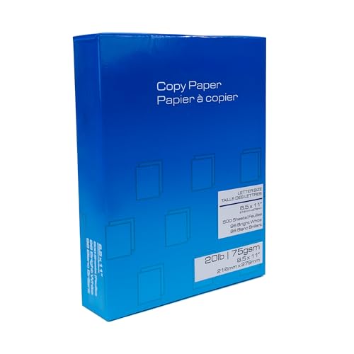 PSBM Multipurpose Copy Printer Paper, 8.5 x 11 Inches, US Letter Size, 10 Reams, 5000 Sheets, 96 Brightness, White - size: 10 Pack | 5000 Sheet