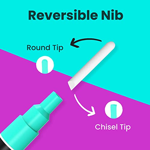 Fine Tip Chalk Markers (30 Pack - Neon & Pastel) Chalk Pens - Dry Erase Marker Pens for Blackboard, Chalkboards Signs, Windows, Bistro - 3mm Reversible Tip - style: Fine Tip - 3mm