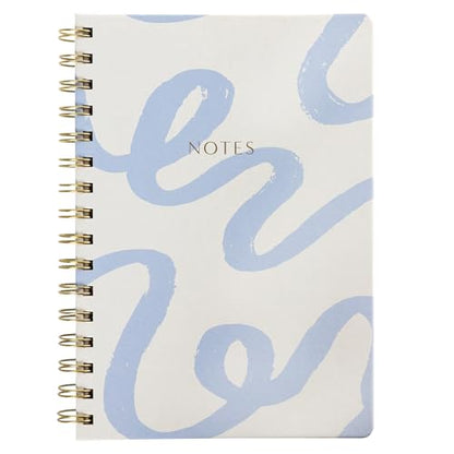 Graphique Blue Swirl Modern Spiral-Bound Journal | Hardcover Notebook for Daily Writing | High Quality Paper Stationery for Office or Home | 6 x 8 Inches with 160 Lined Pages - color: Blue Swirl