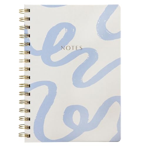 Graphique Blue Swirl Modern Spiral-Bound Journal | Hardcover Notebook for Daily Writing | High Quality Paper Stationery for Office or Home | 6 x 8 Inches with 160 Lined Pages - color: Blue Swirl