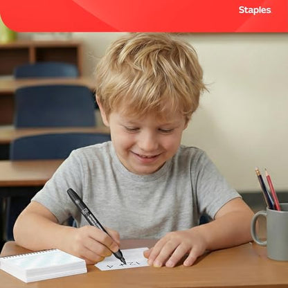Staples Index Cards, 4" x 6", Lined, White, Acid‑Free, Micro‑Perforated, 150 Cards – Tear‑Off Ruled Cards for Notes & Projects - style: 3 Pack