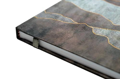 Beatrix & Luca College Ruled Notebook - A5 Journal – Lay Flat with Bookmark and Elastic Band - 160-Pages – 100 GSM Paper - Composition or Diary – Lined Pages - color: steel mountains
