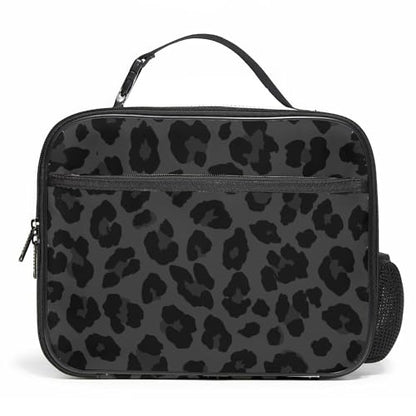 WOBAGMEN Leopard Lunch Box for Kids, Cute Insulated Lunch Bag for Boys Girls,Waterproof Lunch Box with Water Bottle Holder for Teens Adults Picnic Travel Back to School (Black Leopard) - color: Black Leopard