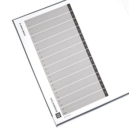 3-Ring Premium Binder - Dark Gray, 3" Spine, by Bindertek | 525 Sheet Capacity, 2" D-Rings, Linen-Textured Covers, Steel Reinforced Edges, Spine Label Included - color: Dark Gray, size: 3" Spine