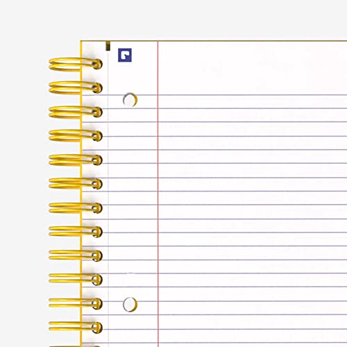 Hamelin, Spiral Notebook, 8.5x11in, College Ruled, Hardcover, 90shts/180 Pages, 3 Subject Notebook, SUNSHINE Yellow - color: SUNSHINE Yellow