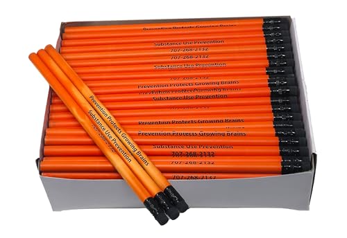 Pencil Guy Promotional Personalized Mood Pencils, Orange, 1000 Box | Imprinted - color: Orange, size: 1 Count (Pack of 1000)