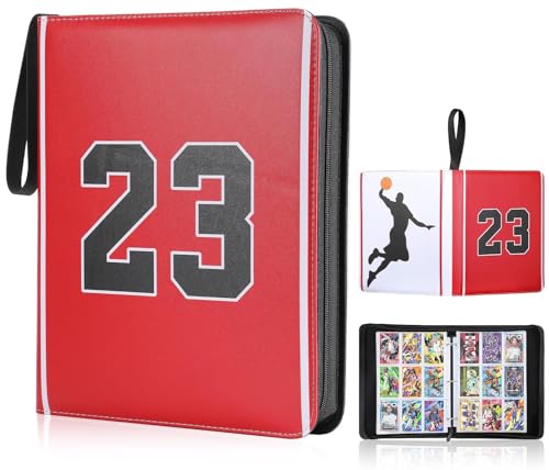 Basketball Card Binder 900 Pockets, Basketball Card Holder for Trading Cards, 3 Ring Sports Card Collection Binder with 50 Removable Sleeves, Christmas Gift