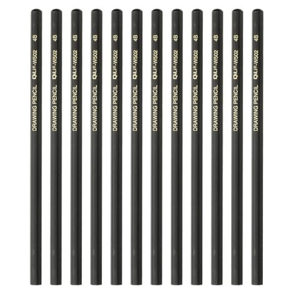 PATIKIL 12Pcs 4B Drawing Pencils for Sketching, Hexagonal Sketch Pencils for Drawing Writing Art Sketching Artists Beginners, Black - style: 4B