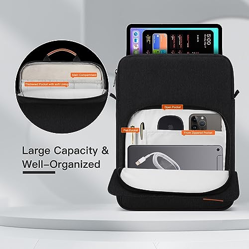 13 inch iPad Sleeve Carrying Bag for 13 inch iPad Pro M5 & Air M4/M3 2026, iPad Pro 12.9, 13.8" Surface Laptop 7th, Padded Trave Tablet Case with Shoulder Strap, Black - color: Black, size: 12.9-14 inch
