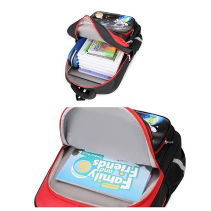 3-in-1 Kids Backpack with Lunch Bag and Pencil Case for Teens Middle School, 17" Large Capacity - color: SPACE